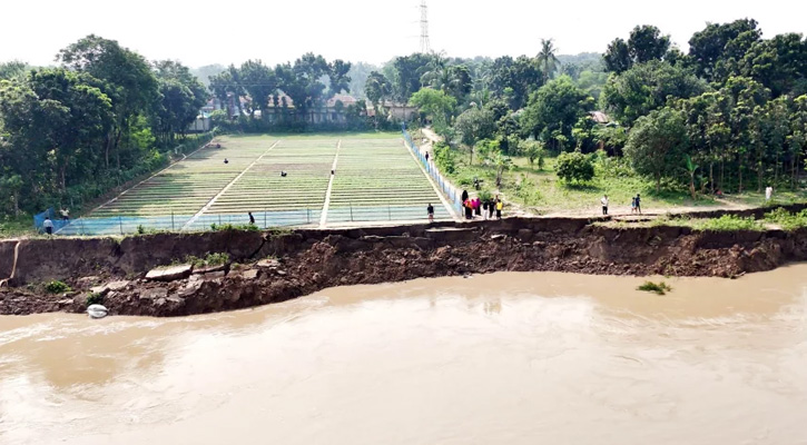 রূপপুর বিদ্যুৎকেন্দ্রের কারণে গতিপথ হারাচ্ছে পদ্মা, বাড়ছে ভাঙন