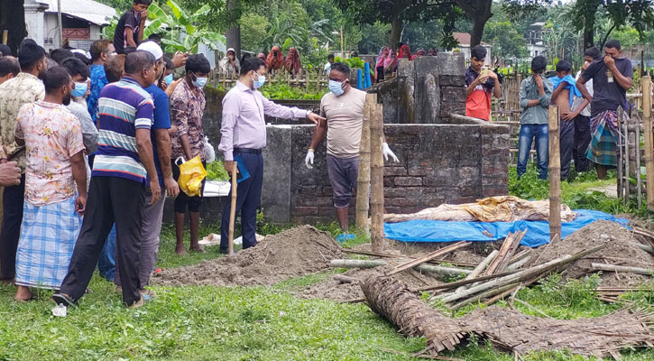 বৈষম্যবিরোধী আন্দোলন: ৫৮ দিন পর নিহত স্বর্ণশ্রমিক মিলনের মরদেহ উত্তোলন