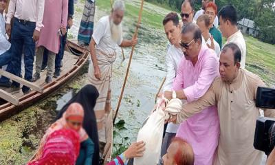 কু‌মিল্লায় বন্যার্তদের মা‌ঝে বিএন‌পির ত্রাণ বিতরণ