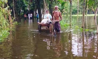 লক্ষ্মীপুরে বাড়ছে পানি, ত্রাণের জন্য হাহাকার 