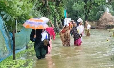 ফের ডুবছে নোয়াখালী, পানিবন্দি ১২ লাখ মানুষ