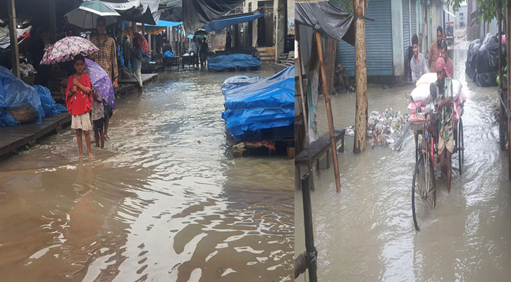 টাঙ্গাইলে নদীর পানি বেড়ে নতুন নতুন এলাকা বন্যা কবলিত হচ্ছে 