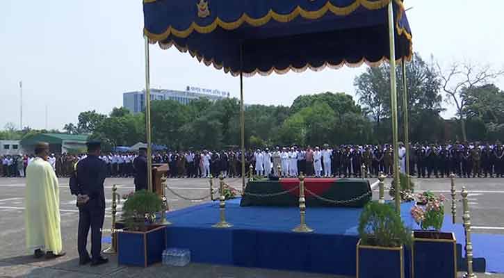 বিমান ঘাঁটিতে পাইলট আসিমের দ্বিতীয় জানাজা অনুষ্ঠিত