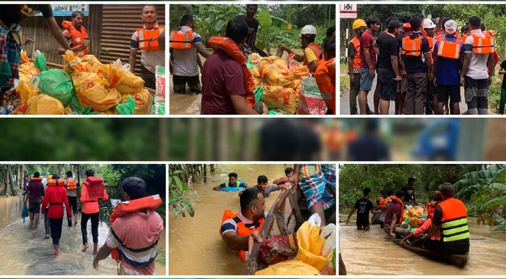 বন্যায় বানভাসি মানুষের পাশে ‘কেয়ার ফান্ড’ টিম