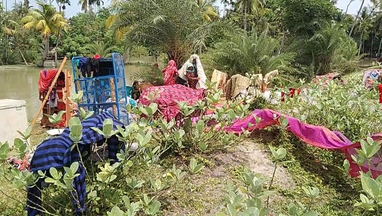 ভিটেমাটি হারিয়ে খোলা আকাশের নিচে মানবেতর জীবনযাপন